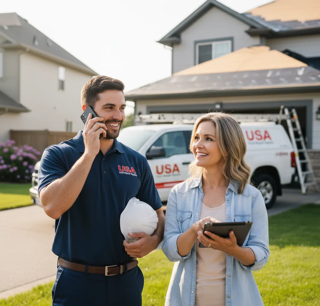 USA Roof Repair Experts customer support in Honey Grove